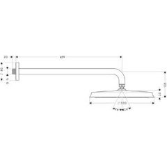 Верхний душ Hansgrohe Raindance Classic 300 Air 27430000