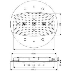 Верхний душ Hansgrohe Raindance Rainmaker 26117000