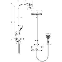 Душевая программа Hansgrohe Raindance Select Showerpipe 360 27112000