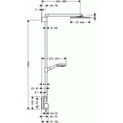 Душевая программа Hansgrohe Raindance Showerpipe 240 27145000