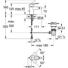 Смеситель для биде Grohe BauLoop 23338000