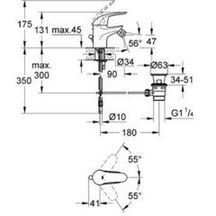 Смеситель для биде Grohe Euroeco 32737000