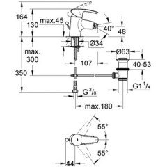 Смеситель для биде Grohe Eurostyle 33565001