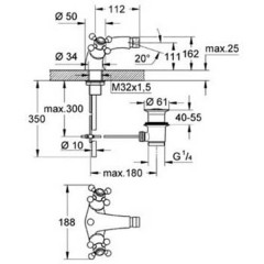 Смеситель для биде Grohe Sinfonia 24003000