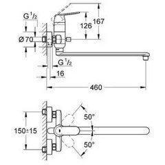 Смеситель Grohe Eurosmart Cosmopolitan 32847000