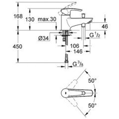 Смеситель для ванны Grohe Eurostyle 33614001