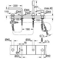 Смеситель для ванны Grohe Lineare 19577000