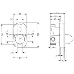 Скрытая часть смесителя Hansgrohe Focus 31741180