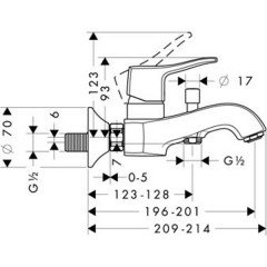 Смеситель Hansgrohe Metris Classic 31478000