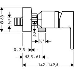 Смеситель Hansgrohe Metropol S 14661000