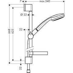 Душевая программа Hansgrohe Croma 100 1jet 27717000