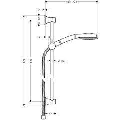 Душевая программа Hansgrohe Croma Classic 100 Multi 27769000
