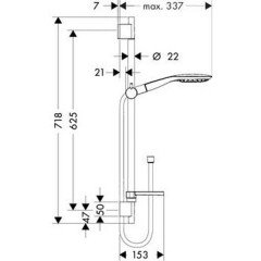 Душевая программа Hansgrohe Raindance Select E150 AIR 3jet 27856400