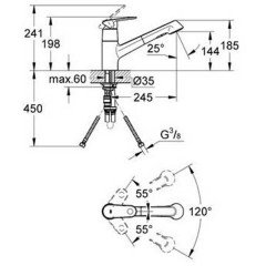 Смеситель для мойки Grohe Europlus 32942002