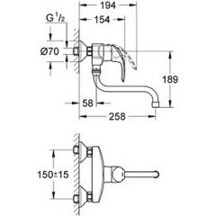 Смеситель для мойки Grohe Eurosmart 32224001