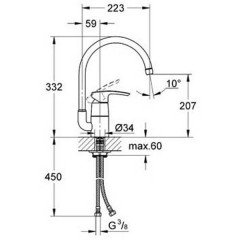 Смеситель для мойки Grohe Eurostyle 32543001