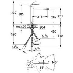 Смеситель для мойки Grohe Eurostyle Cosmopolitan 31153002