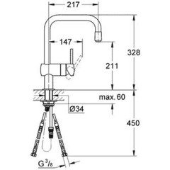 Смеситель для мойки Grohe Minta 32067DC0