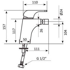 Смеситель для биде Gro Welle Rube RBE761