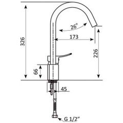 Смеситель для мойки Gro Welle Grapefruit GPF771