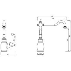 Смеситель для мойки Gro Welle Muskat Silver MSS771