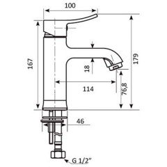 Смеситель для умывальника Gro Welle Grapefruit GPF711