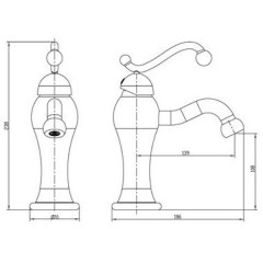 Смеситель для умывальника Gro Welle Muskat Silver MSS711