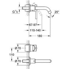 Смеситель для умывальника Grohe Atrio New 19287001