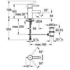 Смеситель для умывальника Grohe Essence 33532000