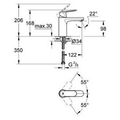 Смеситель для умывальника Grohe Eurosmart Cosmopolitan 23327000