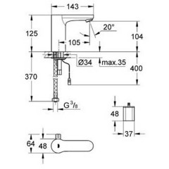 Смеситель для умывальника Grohe Eurosmart Cosmopolitan E 36327000