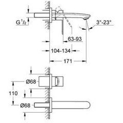 Смеситель для умывальника Grohe Eurostyle Cosmopolitan 19571002