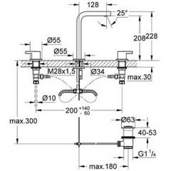 Смеситель для умывальника Grohe Lineare 20305000