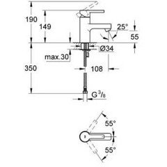Смеситель для умывальника Grohe Lineare 23106000