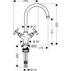 Смеситель для умывальника Hansgrohe Axor Montreux 16502000