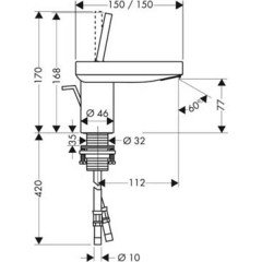 Смеситель для умывальника Hansgrohe Axor Starck X 10070000
