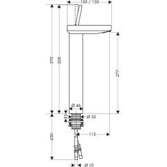Смеситель для умывальника Hansgrohe Axor Starck X 10080000