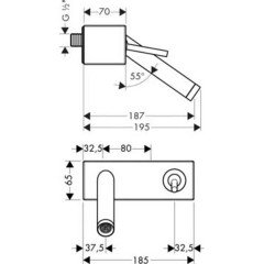 Смеситель для умывальника Hansgrohe Axor Starck X 10074000