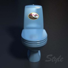 Цветной унитаз Style голубой