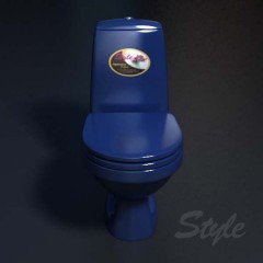 Цветной унитаз Style синий