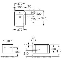 Биде Roca Element подвесное с отверстием 357576000