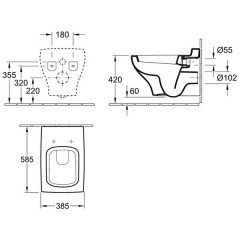 Унитаз Villeroy & Boch La Belle 5627 10R2 подвесной