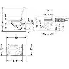 Унитаз подвесной Duravit DuraStyle 25375900001 WonderGliss SensoWash