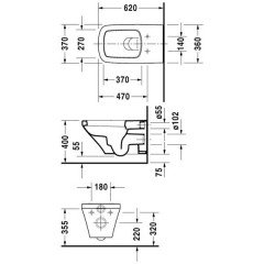 Унитаз подвесной Duravit DuraStyle 2537090000
