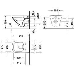 Унитаз подвесной Duravit DuraStyle 2538090000
