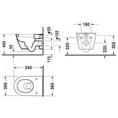 Унитаз подвесной Duravit Darling New 2545090000