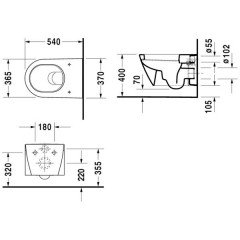 Унитаз Duravit Starck 2 2534090000 подвесной