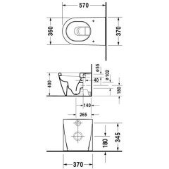 Унитаз Duravit Starck 2 2128090000 приставной