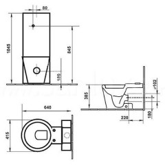 Унитаз Duravit Starck 1 0233090064+ бачок 8727100005