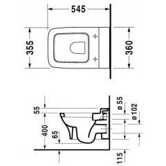 Унитаз Duravit PuraVida 2219090000 подвесной